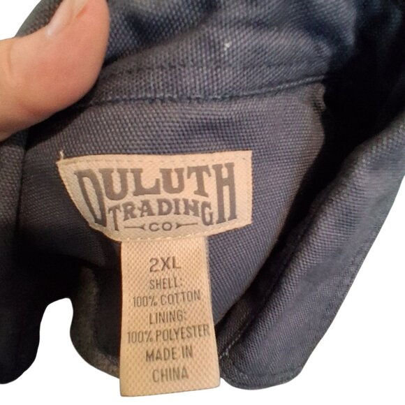 Duluth Trading Company hanger bender fire hose shirt jacket mens 2XL lined gray - Picture 5 of 5
